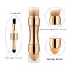 4 In 1 Makeup Brush Eyeshadow Eye Lip Face Concealing Blush Foundation Brush All In One Retractable Travel Size Makeup Brush