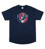 New England Patriots Grateful Dead Shirt XL Navy Blue Steal Your Face Skull Tee Unisex T-Shirt