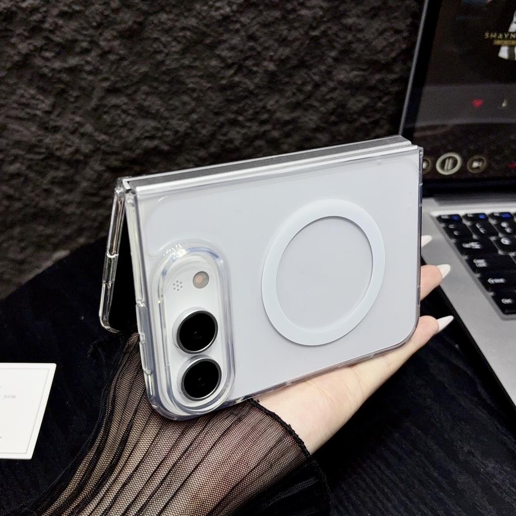 Custodia Cover Pieghevole Trasparente Chiara per iPhone Ultra 18 Fold 18ultra Accessori di Ricarica Wireless Magnetica Funda