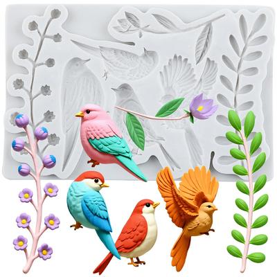 Silikonové formičky Straka Listy Formička na fondán Nástroje na zdobení dortů Topper na cupcaky Čokoláda Cukroví Řemesla Potravinářská hmota Polymerová hmota