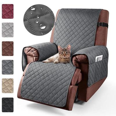 Waterproof Quilted Sofa Recliner Pad with Thickened Small Grid Design