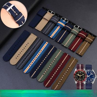 Correa de Reloj de Liberación Rápida para Hombre Correa de Nylon Premium 20mm 22mm 24m Correa Suave Accesorios para Reloj para Samsung Huawei Armani Seiko
