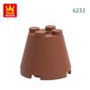 Non-Toxic 35Pcs/Lot 6233 3X3X2 Cone Building Blocks Moc Compatible With All Brand Circular Bricks Children'S Diy Toys Gift Box