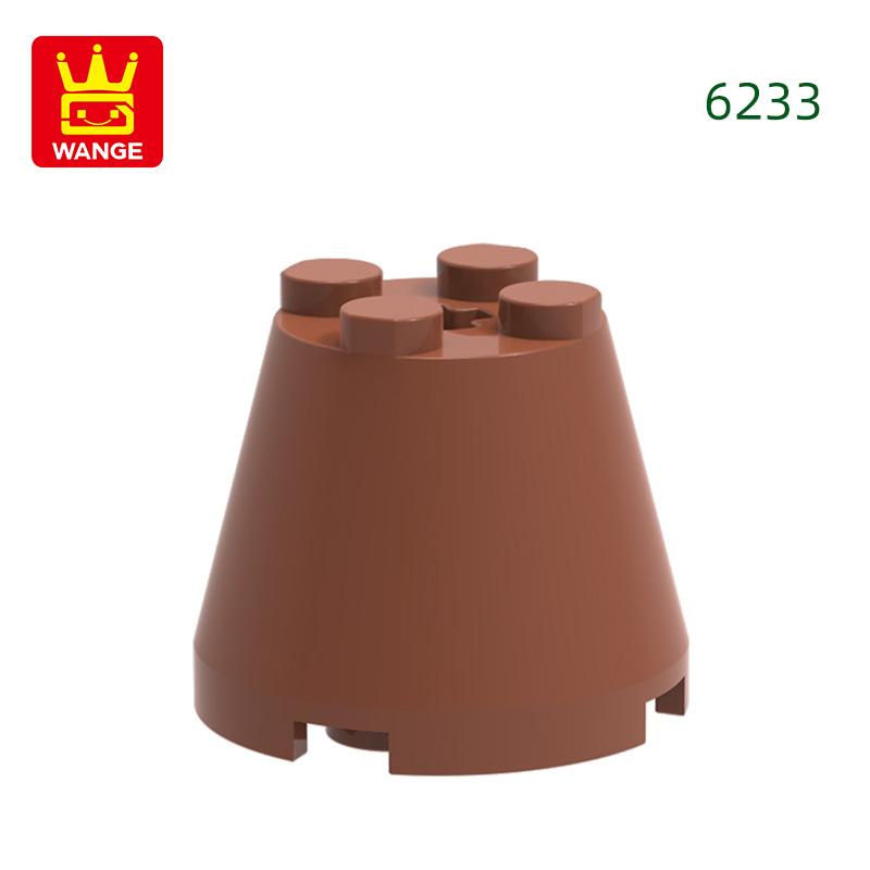 Non-Toxic 35Pcs/Lot 6233 3X3X2 Cone Building Blocks Moc Compatible With All Brand Circular Bricks Children'S Diy Toys Gift Box