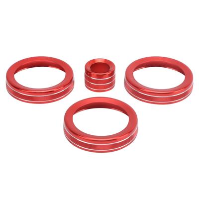 4 Pièces Anneau Décoratif Bouton AC Ajusteur de Volume Décoration Convient pour Range Rover Evoque 20122018Rouge