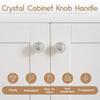 8Pcs 35mm Diamond Shape Design Crystal Glass Knobs Bedroom Cupboard Drawer Pull Kitchen Cabinet Door Wardrobe Handles Hardware