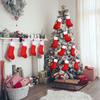 Red Felt Christmas Stockings Golden Trim Gift Candy Bag New Festive Ornament  Christmas Party