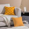 classical orange tartan design plaid Cushion Cover Throw Pillow Cover Hidden Button Durable Polyester Chair Cushion