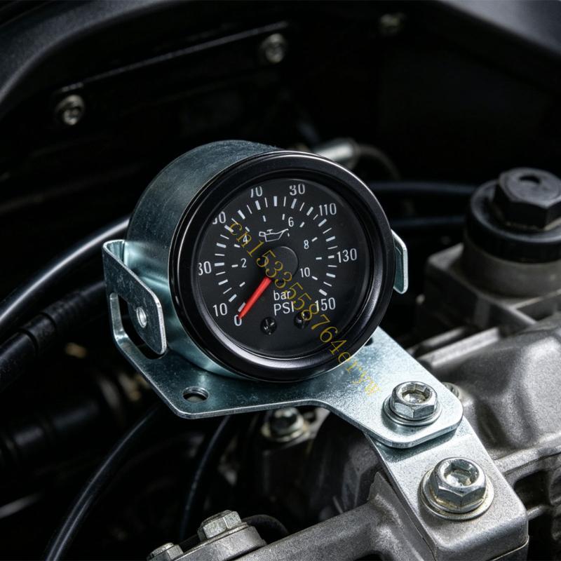 Simple Installation 52mm Oil Pressure Display Two Unit Show And Bar Scales 91AE