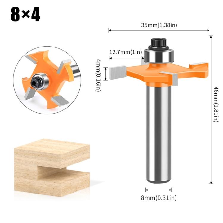 Multipurpose Router Bit Set for Wood Crafting 8mm Shank Disc Grooves Cutter with Accurate Ground Cutting Edges