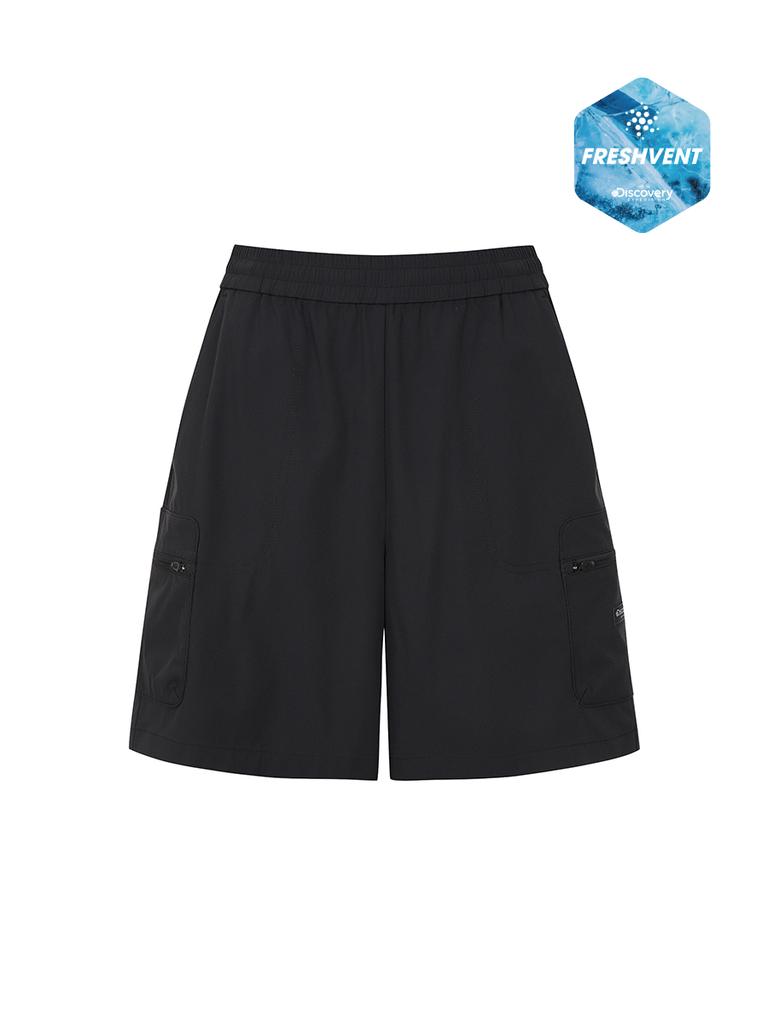DISCOVERY EXPEDITION Freshvent Women'S Semi-Wide Cargo Shorts (Black)
