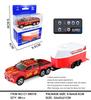 Mini Remote Control Car Toy 2.4G, Adjustable Speed, Lights & Trailer, 1:64 Alloy Simulation Model.