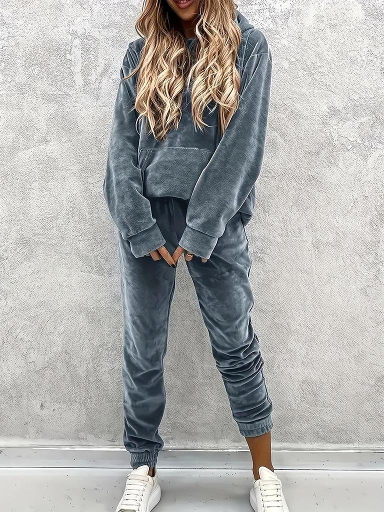 Autumn Winter New Velvet Casual Set Long Sleeve Women's Clothing