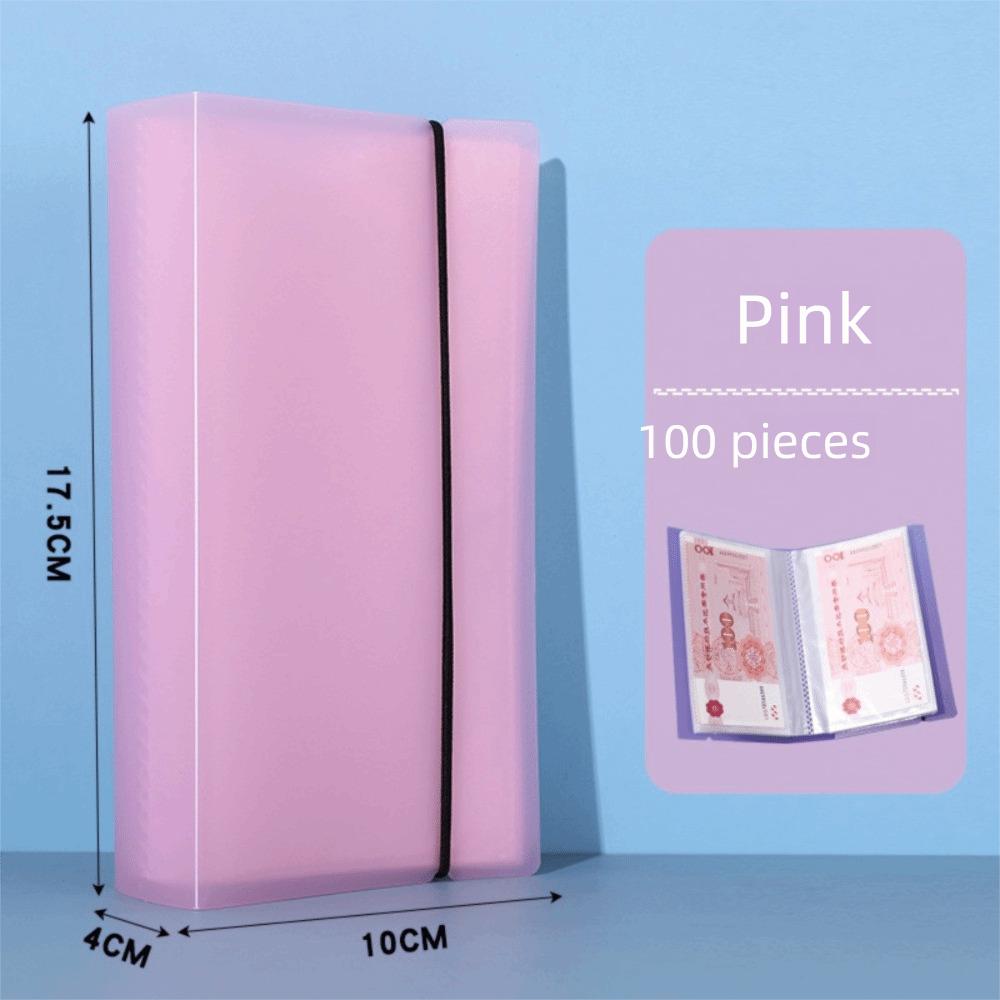 

Большая вместимость 100 конвертов Челлендж по накоплению денег Папка-челлендж с конвертами для детей розовый
