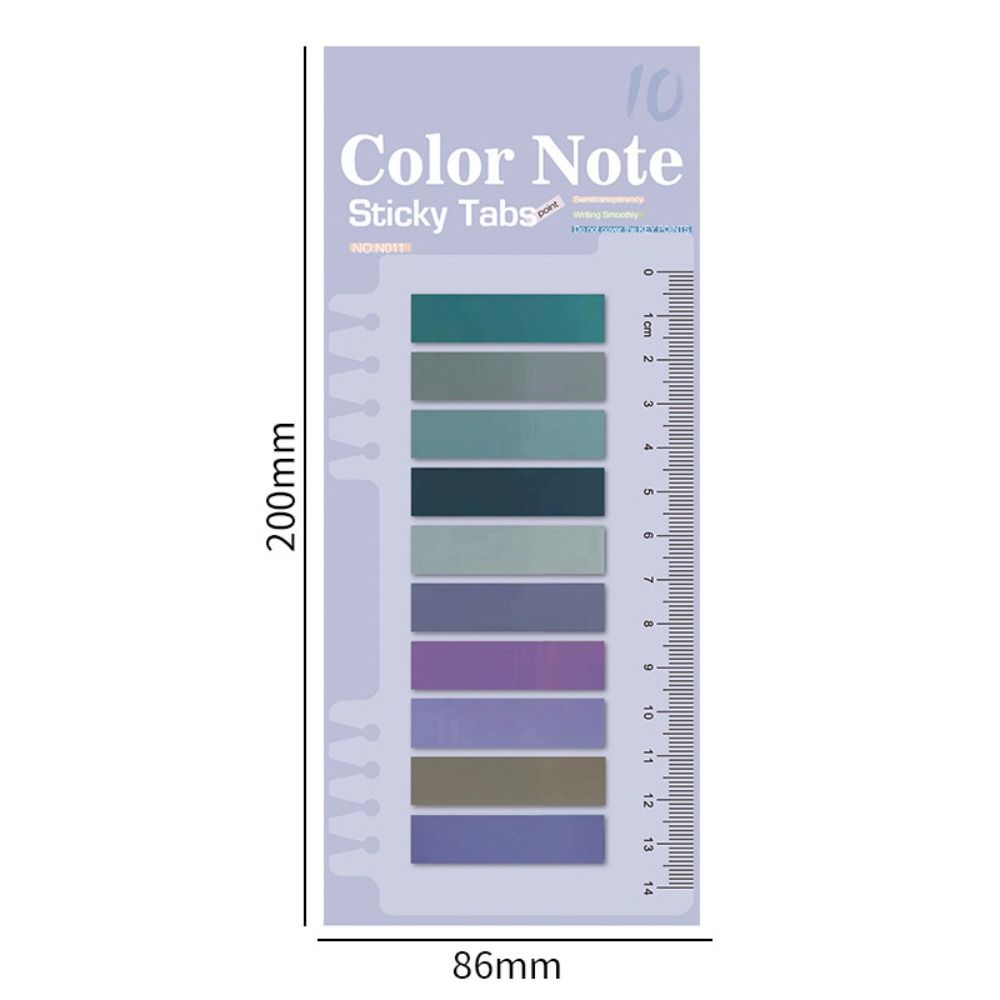 3pack Novelty Sticky Notes Semi-Transparent Paster Sticker Tab Strip  Stationery Office Supplies