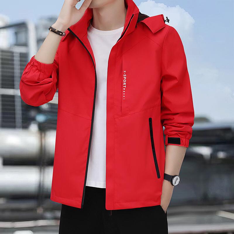 ROMON Men's Fashion Casual Waterproof Windbreaker Jacket