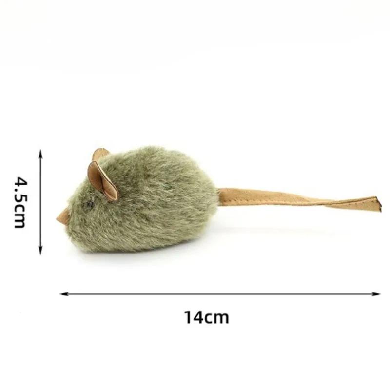 Plush Simulation Mouse Cat Toy Intelligent Sensor Automatic Chirping Interactive Pet Toy Cat Bite Resistant Self Play Toy