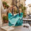  Watercolor Mountain Printed Tote Bag Large Capacity Casual Canvas Shoulder Bag for Daily Use
