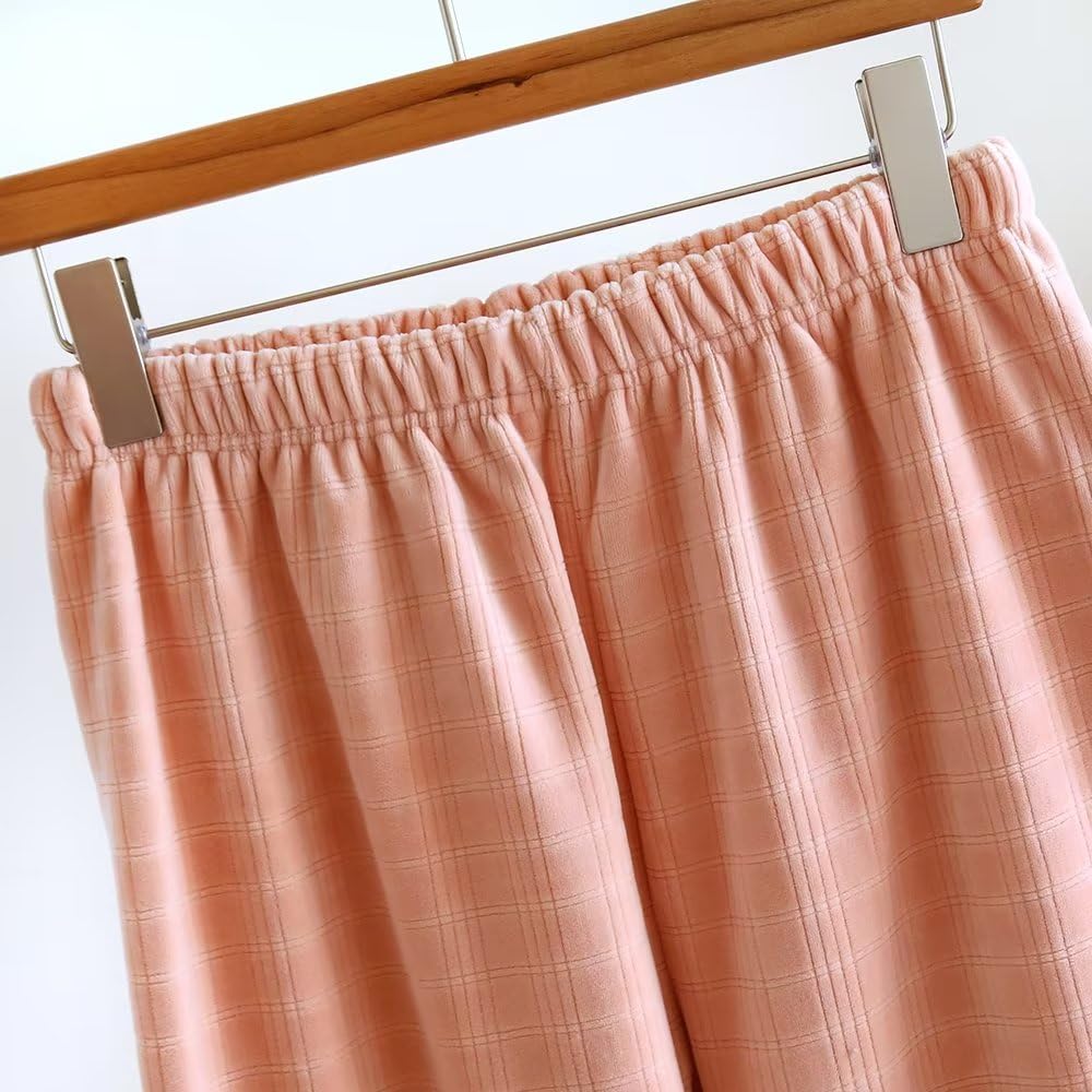 Double Layer Long Front Top and Bottom Solid Room Convenient Room Present S-Lifeeling Women's Pajamas, Gauze, Sleeves, Opening, Set, Cotton, Color,