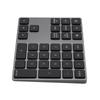 Black 34 Keys Mini Numpad Wireless Bluetooth Numeric Keypad For Apple PC