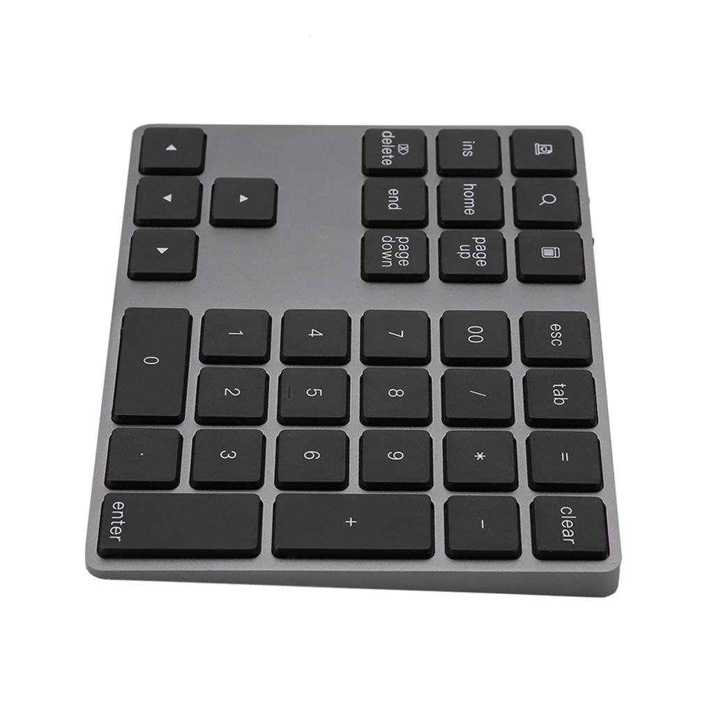 Black 34 Keys Mini Numpad Wireless Bluetooth Numeric Keypad For Apple PC
