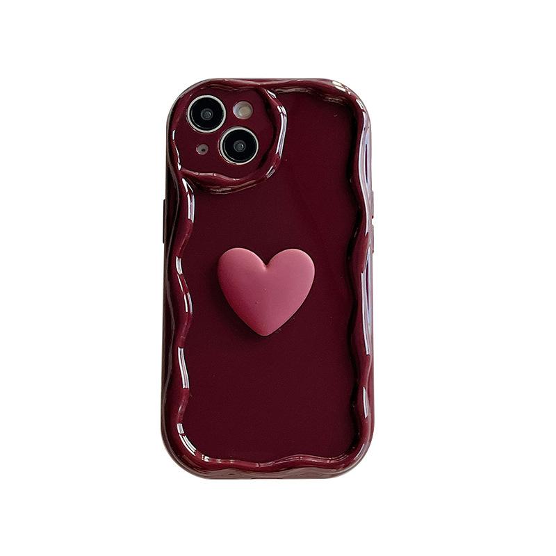 New Year'S Red Bow Mobile Phone Case Is Suitable For Iphone17Pro All-Inclusive Fine Hole Anti-Drop Apple 16 Love.
