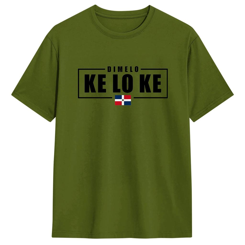 Harajuku T Shirt Dimelo Ke Lo Ke Dominican Republic Flag Cotton T Shirts Popular Tee Shirt Unisex Summer Short Sleeve Tops