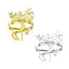 6x Christmas Deer Napkin Rings Metal Tableware Ornaments Reindeer Napkin Holders for Wedding Festival Xmas Dinner Table Kitchen