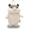 Shinada Global Mochi Series Mini Hamster Plush Toy Gray 7x5x14cm Animal MOHM-0088G
