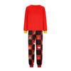 Family Matching Christmas Pajamas Set for Parents and Kids, Long Sleeve Neck Printed Pants Set
