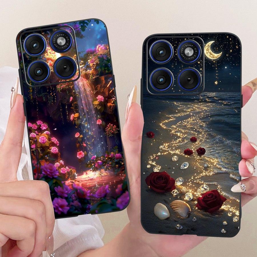 For Motorola Edge 70 / Moto X70 Air Back Cover for Moto Edge70 X 70Air Case TPU Soft Silicone Cute Cat Printed Phone Case Cover
