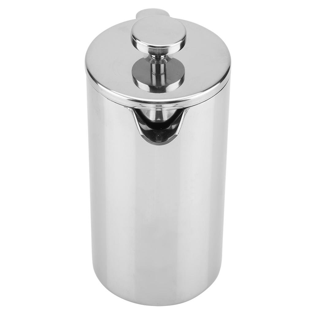 Doppelwandige Kaffeemaschine aus Edelstahl, French Press, Teekanne mit Filter (800ML)