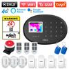 KERUI WiFi + 4G/2G Home Security Alarm System with PIR Motion Detector Door Sensor Tuya Smart Burglar Alarms Wireless Zones W204