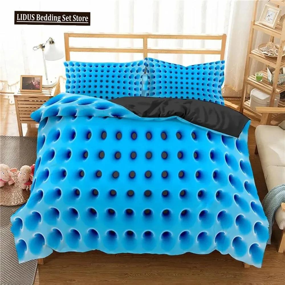 Honeycomb Soft Duvet Cover Set Pink Geometry 3D Printed Beding Set Polyester Col Style Double Quen King Comfortable Quilt Cover For Young Boys Adult