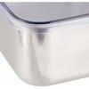 Kotobuki Metal Industries 18-8 Deep Kitchen Tray with AS Lid, Large (315 X 220 Mm)