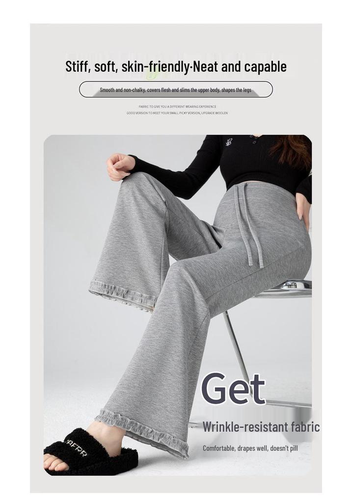 Trendy Spring Maternity Lace Flared Pants - Slimming & Casual Fit