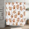 Cute Monkey Print Shower Curtain Waterproof Fabric Home Decor Bathroom Decoration Size 180x240cm