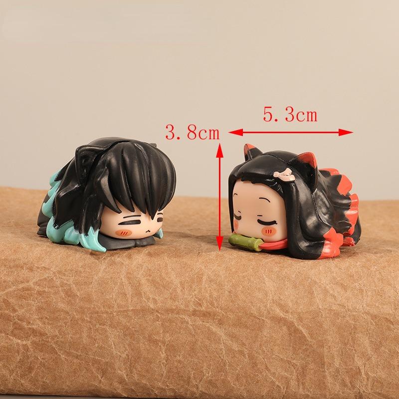 Demon Slayer Anime Figure Kimetsu No Yaiba Sculpture Muichirou Action Figurine Cat Nezuko Mitsuri Statue Decor Desk Accessories