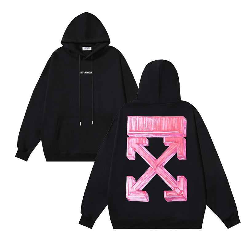

1237 Off-White 2025 Осінньо-зимова нова толстовка з капюшоном для чоловіків та жінок з тривимірним квадратним візерунком стрілок OW S
