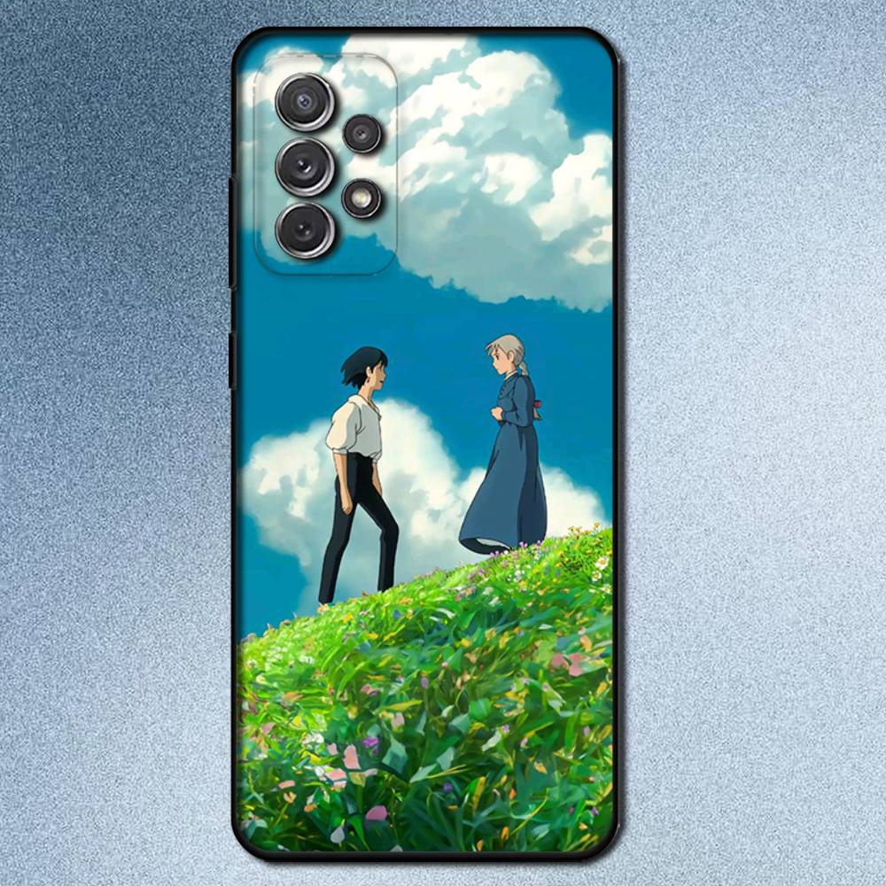 H-Howl M-Moving C-Castle Phone Case For Samsung S25,S24,S21,S22,S23,S30,Ultra,S20,Plus,Fe,Lite,Note,10,9,5G Black Cover