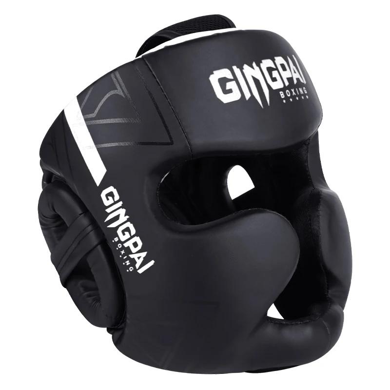 Ademende PU Lederen Bokshoofdbeschermer 8-10 Luchtgaten voor Volwassenen - Beschermende Uitrusting voor Kickboksen Thai Free Fight MMA Training