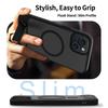 Matte Black Case with Stand Holder For For Iphone 16E 16 E 1 Pro Max 14 Plus 13 12  Mag Safe 16Pro Phone Cover Accessories