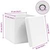 VidaXL Storage Boxes with Lid 10pcs White 32x32x32cm Fabric