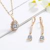18K Gold Plated Pendant Zirconia Jewelry Set 18k Gold Plated Jewelry Sets Necklace Set for Women