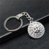 Pendant Sun Moon Pentagram Mystic Theme Keychain Celestial Sacred Charm Key Ring Gift For Jewelry Making DIY
