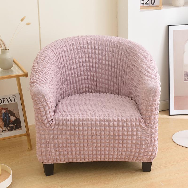 Bubble Fabric Club Tub Chair Covers Nordic Stretch Armchair Cover 1Seater Removable Bar Single Seat Covers Home Decor Hotel