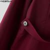 INCERUN Men Long Sleeve One Button Cutout Blazer Irregular Coats