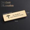 7 X 2cm 1PCS Free Customizable Brooches Pin Personalized Engraved Text Logo Business ID Plate Steel Metal Customized Name Badges