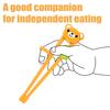 Children Chopsticks for Beginners Baby Auxiliary Eating Chopsticks Learning Cartoon Animal Tableware Training Kids Enlightenment