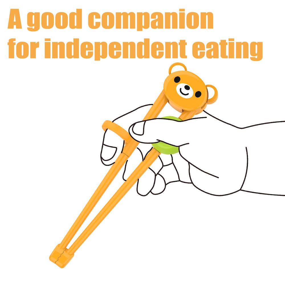 Children Chopsticks for Beginners Baby Auxiliary Eating Chopsticks Learning Cartoon Animal Tableware Training Kids Enlightenment